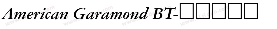 American Garamond BT字体转换